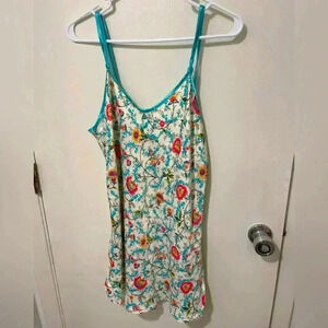 Vintage California Dynasty 80s/90s floral chemise slip gown satin fits like L